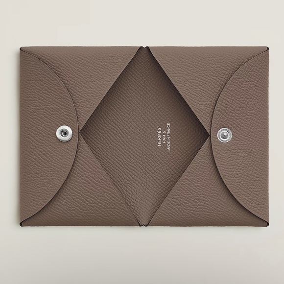 Hermes Handbags - Hermes Brown Leather Envelope Wallet